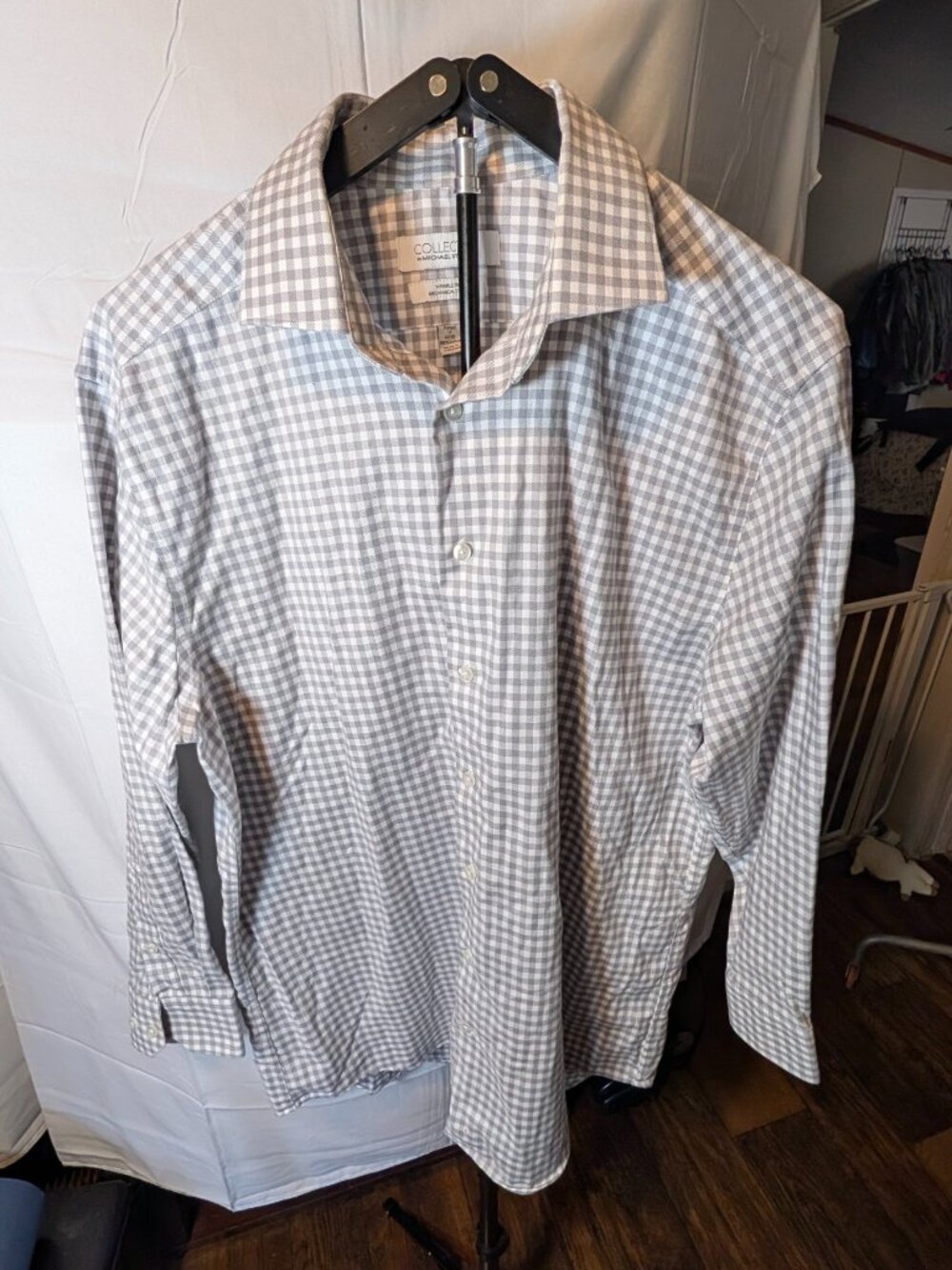 Collection By Michael Strahan XL Men’s Long Sleeve Button Up Reg Fit 17 (32/33)